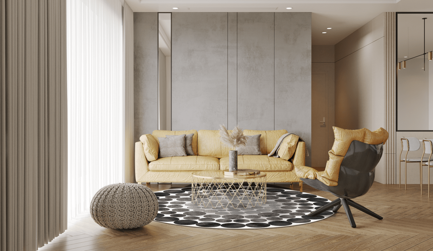 Pyöreät Matot - Marineo (harmaa) 5 Pyöreät Matot - Marineo (harmaa) - Image 3