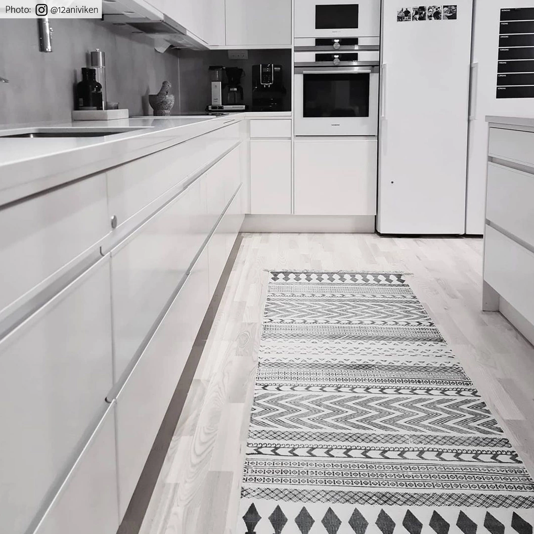 Räsymatto - Marrakech (musta/harmaa/valkoinen) 5 Räsymatto - Marrakech (musta/harmaa/valkoinen) - Image 3