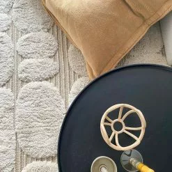 Ryijymatot - Fondi (beige) -Pyöreät Matot Myymälä melanie.willemsen fondibeige 55270