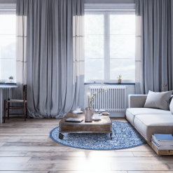 Pyöreät Matot - Menfi (sininen) -Pyöreät Matot Myymälä menfirunda