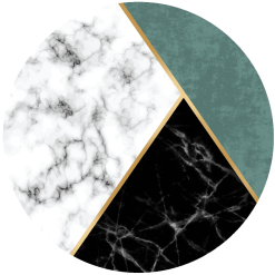 Pyöreät Matot - Savino (musta/valkoinen/vihreä)