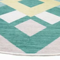 Pyöreät Matot - Temara (sininen/multi) -Pyöreät Matot Myymälä mob5661