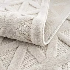 Shaggy Indoor-Outdoor - Aberdeen (beige) -Pyöreät Matot Myymälä outdoorteppich santorini 58500 creme3