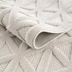 Shaggy Indoor-Outdoor - Aberdeen (beige) -Pyöreät Matot Myymälä outdoorteppich santorini 58500 creme4