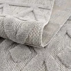 Shaggy Indoor-Outdoor - Chester (harmaa) -Pyöreät Matot Myymälä outdoorteppich santorini 58538 grau3