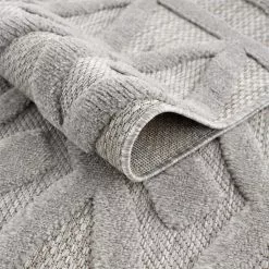 Shaggy Indoor-Outdoor - Chester (harmaa) -Pyöreät Matot Myymälä outdoorteppich santorini 58538 grau4