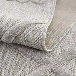 Shaggy Indoor-Outdoor - Newhaven (harmaa) -Pyöreät Matot Myymälä outdoorteppich santorini 58578 grau3