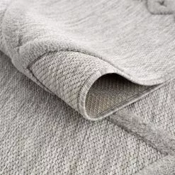 Shaggy Indoor-Outdoor - Newhaven (harmaa) -Pyöreät Matot Myymälä outdoorteppich santorini 58578 grau4