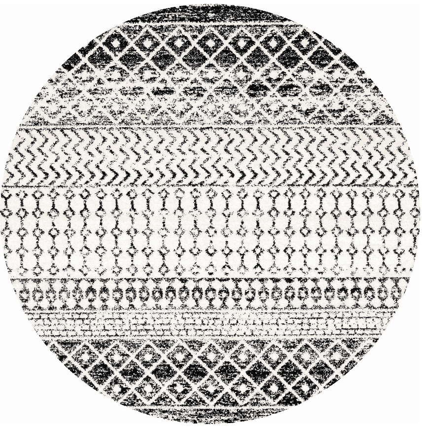 Pyöreät Matot - Ovada (musta/valkoinen) 3 Pyöreät Matot - Ovada (musta/valkoinen)