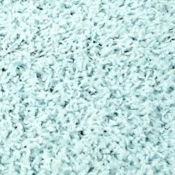 Ryijymatot - Pastelli (turkoosi) -Pyöreät Matot Myymälä pastellshaggy 300 softturkis detail