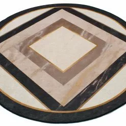 Pyöreät Matot - Pavia (beige/musta) -Pyöreät Matot Myymälä pavias2