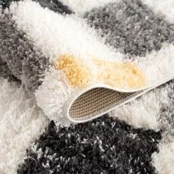 Ryijymatot - Tellaro (harmaa-keltainen) -Pyöreät Matot Myymälä pulpy 554 grey nah