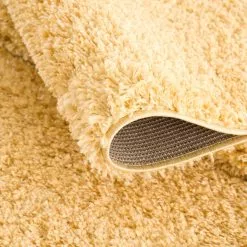 Ryijymatot - Cudillero (keltainen) -Pyöreät Matot Myymälä pulpy shaggy 100 yellow 4 2