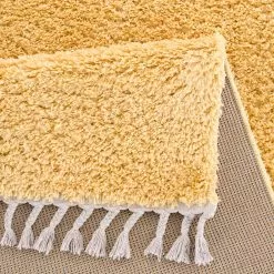 Ryijymatot - Cudillero (keltainen) -Pyöreät Matot Myymälä pulpy shaggy 100 yellow 5 2