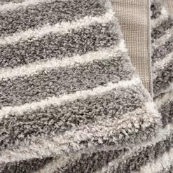 Ryijymatot - Manabi (harmaa) -Pyöreät Matot Myymälä pulpyshaggy a520 gray2