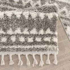 Ryijymatot - Pichincha (harmaa) -Pyöreät Matot Myymälä pulpyshaggy a542 gray5