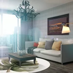 Pyöreät Matot - Falling Leaves (vihreä) -Pyöreät Matot Myymälä room3 3 fallingleaves1