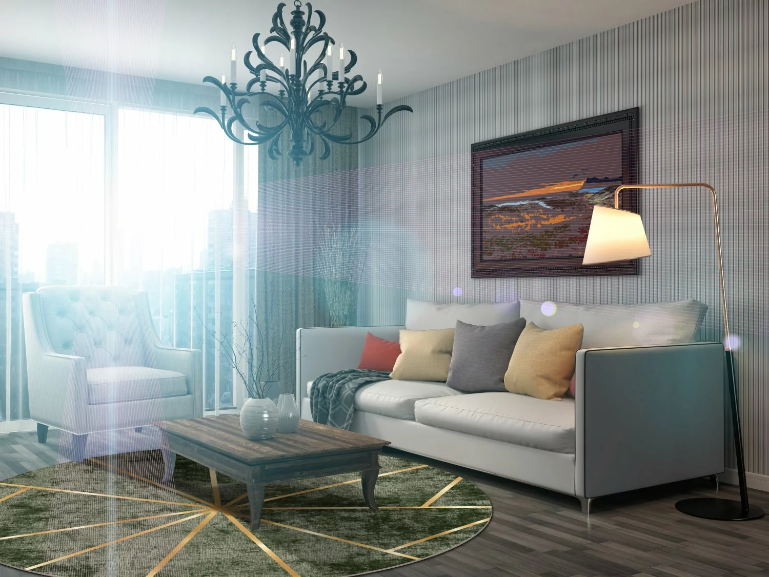 Pyöreät Matot - Bellizzi (vihreä) 4 Pyöreät Matot - Bellizzi (vihreä) - Image 2