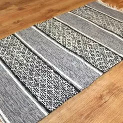 Räsymatto - Visby (musta-valkoinen)