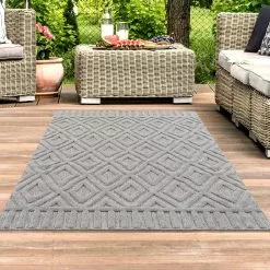 Shaggy Indoor-Outdoor - Lancaster (harmaa) 8 Shaggy Indoor-Outdoor - Lancaster (harmaa) -Pyöreät Matot Myymälä san 58377 silver outdoor6245