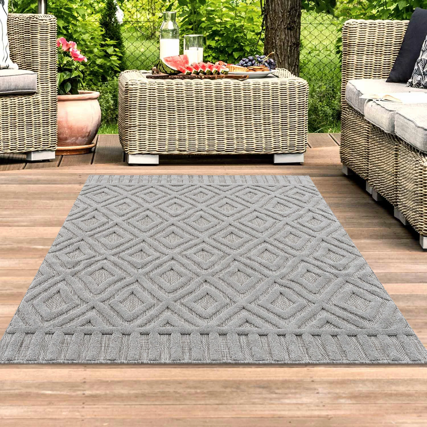 Shaggy Indoor-Outdoor - Lancaster (harmaa) 4 Shaggy Indoor-Outdoor - Lancaster (harmaa) - Image 2