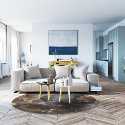 Pyöreät Matot - Sanza (harmaa /multi) -Pyöreät Matot Myymälä sanzarund 93093a