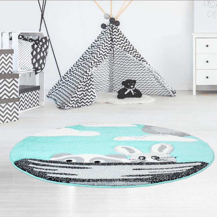 Lastenmatto - Bueno Bunny Pyöreä (turkoosi) 4 Lastenmatto - Bueno Bunny Pyöreä (turkoosi) - Image 2