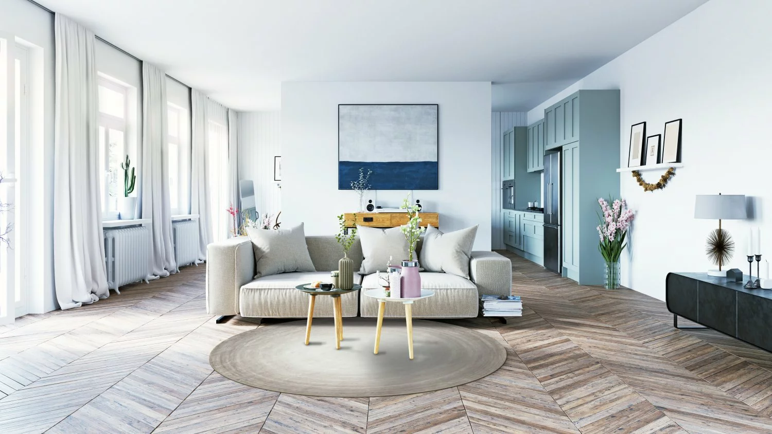 Pyöreät Matot - Shade (beige/harmaa) 6 Pyöreät Matot - Shade (beige/harmaa) - Image 4