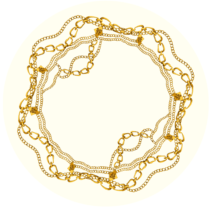 Pyöreät Matot - Silea (valkoinen/kulta) 3 Pyöreät Matot - Silea (valkoinen/kulta)