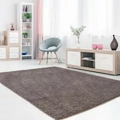 Ryijymatot - Soft Shine (ruskea) -Pyöreät Matot Myymälä softshine 2236 taupe raum