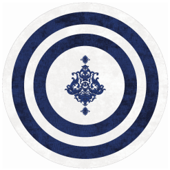 Pyöreät Matot - Soros (sininen/valkoinen)