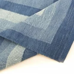 Räsymatto - Chania (sininen) -Pyöreät Matot Myymälä studiosessionmattor12577 4614