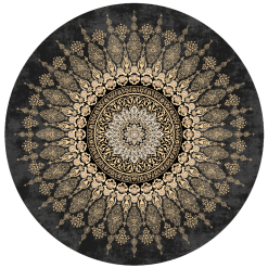 Pyöreät Matot - Sandrigo (musta/kulta)