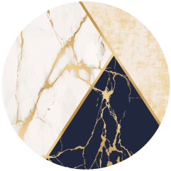 Pyöreät Matot - Canelli (beige/valkoinen/sininen)