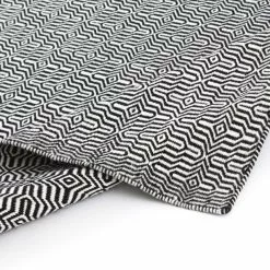 Villamatto - Verona (musta/weiß) -Pyöreät Matot Myymälä ullmatta 31323 21162