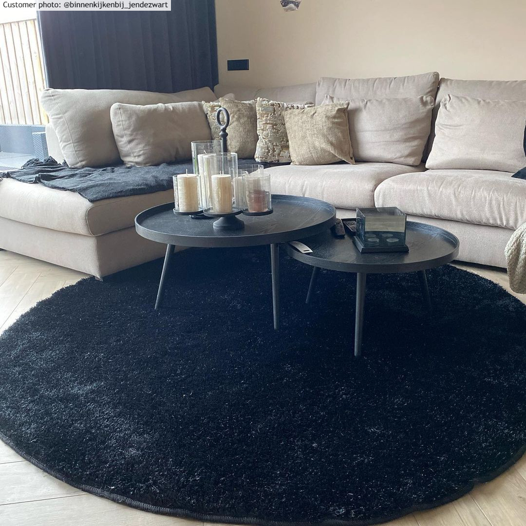 Pyöreä Matot - Cosy (musta) 4 Pyöreä Matot - Cosy (musta) - Image 2