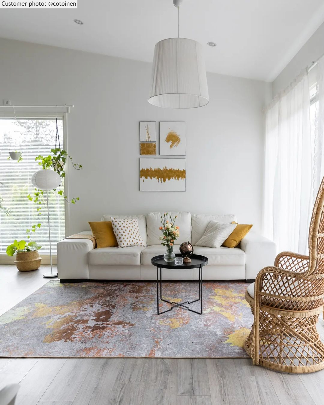 Wilton-matto - Elena (beige/kulta) 4 Wilton-matto - Elena (beige/kulta) - Image 3